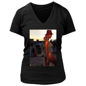 Tyra Banks Women's Deep V-Neck TShirt