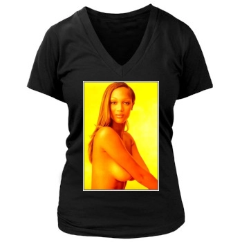 Tyra Banks Women's Deep V-Neck TShirt