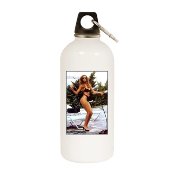 Tyra Banks White Water Bottle With Carabiner