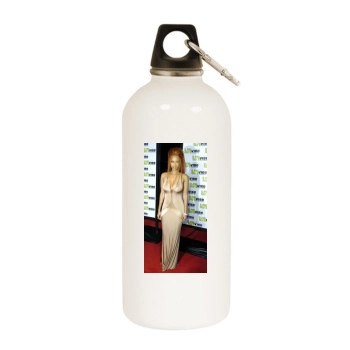 Tyra Banks White Water Bottle With Carabiner