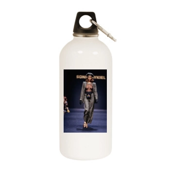 Tyra Banks White Water Bottle With Carabiner