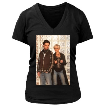 Hannah Spearritt Women's Deep V-Neck TShirt