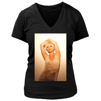 Hannah Spearritt Women's Deep V-Neck TShirt