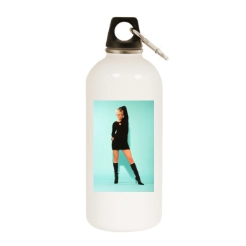 Hannah Spearritt White Water Bottle With Carabiner