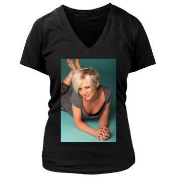 Hannah Spearritt Women's Deep V-Neck TShirt