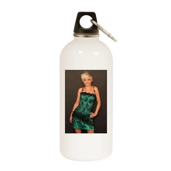 Hannah Spearritt White Water Bottle With Carabiner