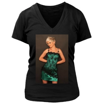 Hannah Spearritt Women's Deep V-Neck TShirt