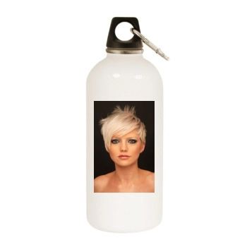 Hannah Spearritt White Water Bottle With Carabiner