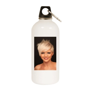 Hannah Spearritt White Water Bottle With Carabiner