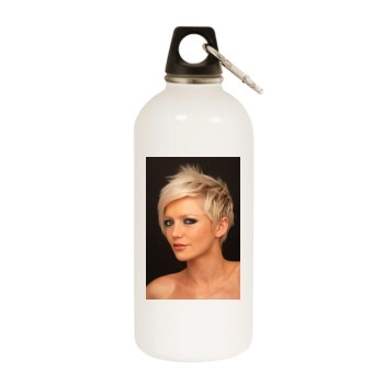 Hannah Spearritt White Water Bottle With Carabiner