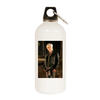 Hannah Spearritt White Water Bottle With Carabiner