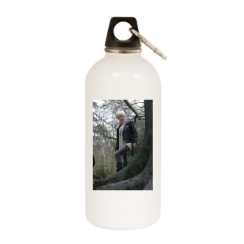 Hannah Spearritt White Water Bottle With Carabiner