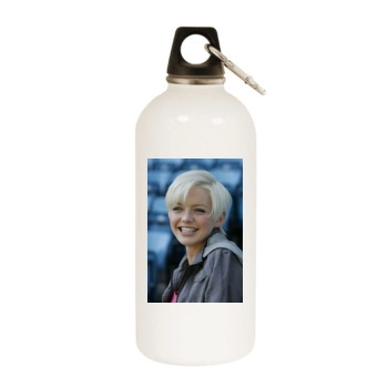 Hannah Spearritt White Water Bottle With Carabiner