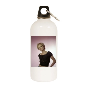 Hannah Spearritt White Water Bottle With Carabiner