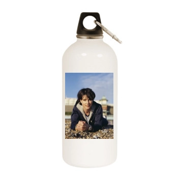 Heather Peace White Water Bottle With Carabiner