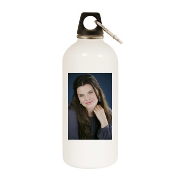 Heather Tom White Water Bottle With Carabiner