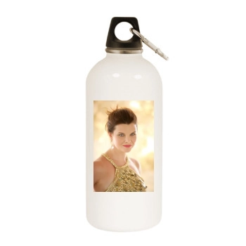 Heather Tom White Water Bottle With Carabiner