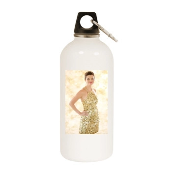 Heather Tom White Water Bottle With Carabiner