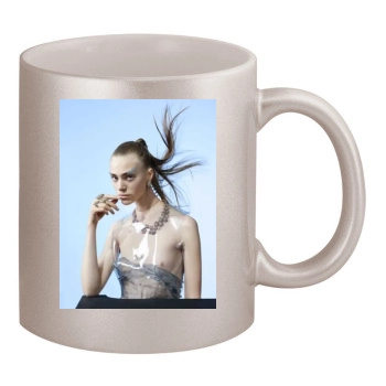 Hedvig Palm 11oz Metallic Silver Mug