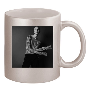 Hedvig Palm 11oz Metallic Silver Mug