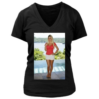 Heidi Montag Women's Deep V-Neck TShirt