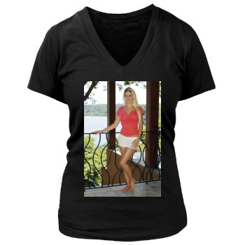 Heidi Montag Women's Deep V-Neck TShirt