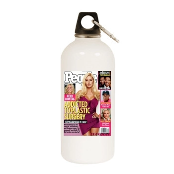 Heidi Montag White Water Bottle With Carabiner