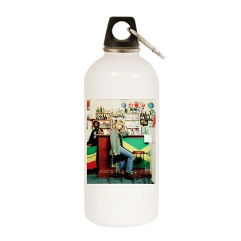 Heike Makatsch White Water Bottle With Carabiner