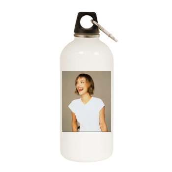 Heike Makatsch White Water Bottle With Carabiner