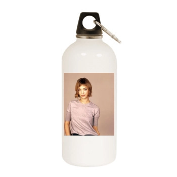 Heike Makatsch White Water Bottle With Carabiner