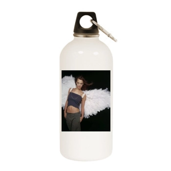 Heike Makatsch White Water Bottle With Carabiner