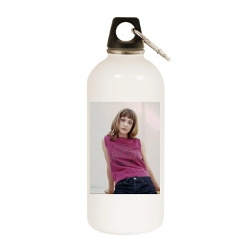 Heike Makatsch White Water Bottle With Carabiner