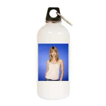 Heike Makatsch White Water Bottle With Carabiner