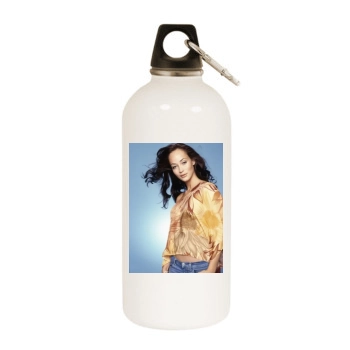 Heydi Nunez Gomez White Water Bottle With Carabiner