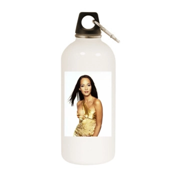 Heydi Nunez Gomez White Water Bottle With Carabiner