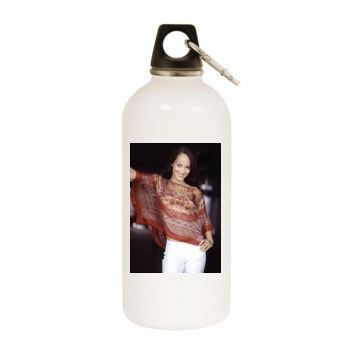 Heydi Nunez Gomez White Water Bottle With Carabiner