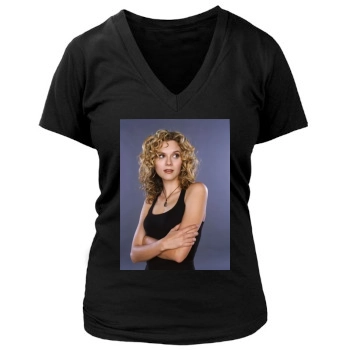 Hilarie Burton Women's Deep V-Neck TShirt