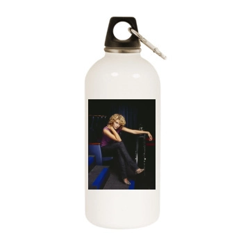 Hilarie Burton White Water Bottle With Carabiner