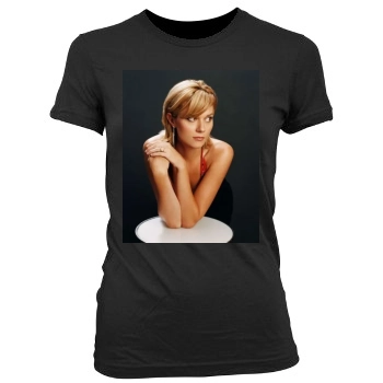 Hilarie Burton Women's Junior Cut Crewneck T-Shirt