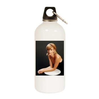 Hilarie Burton White Water Bottle With Carabiner