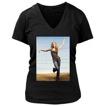 Holly Hunter Women's Deep V-Neck TShirt