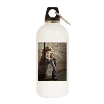 Holly Hunter White Water Bottle With Carabiner