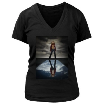 Holly Hunter Women's Deep V-Neck TShirt