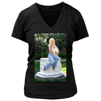 Holly Madison Women's Deep V-Neck TShirt