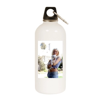 Holly Madison White Water Bottle With Carabiner