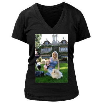 Holly Madison Women's Deep V-Neck TShirt