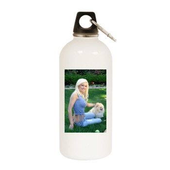 Holly Madison White Water Bottle With Carabiner