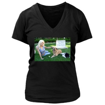 Holly Madison Women's Deep V-Neck TShirt