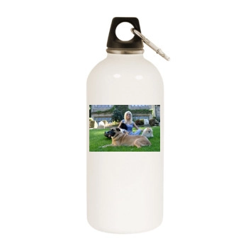 Holly Madison White Water Bottle With Carabiner