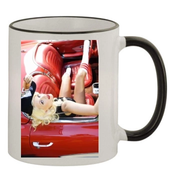 Holly Madison 11oz Colored Rim & Handle Mug